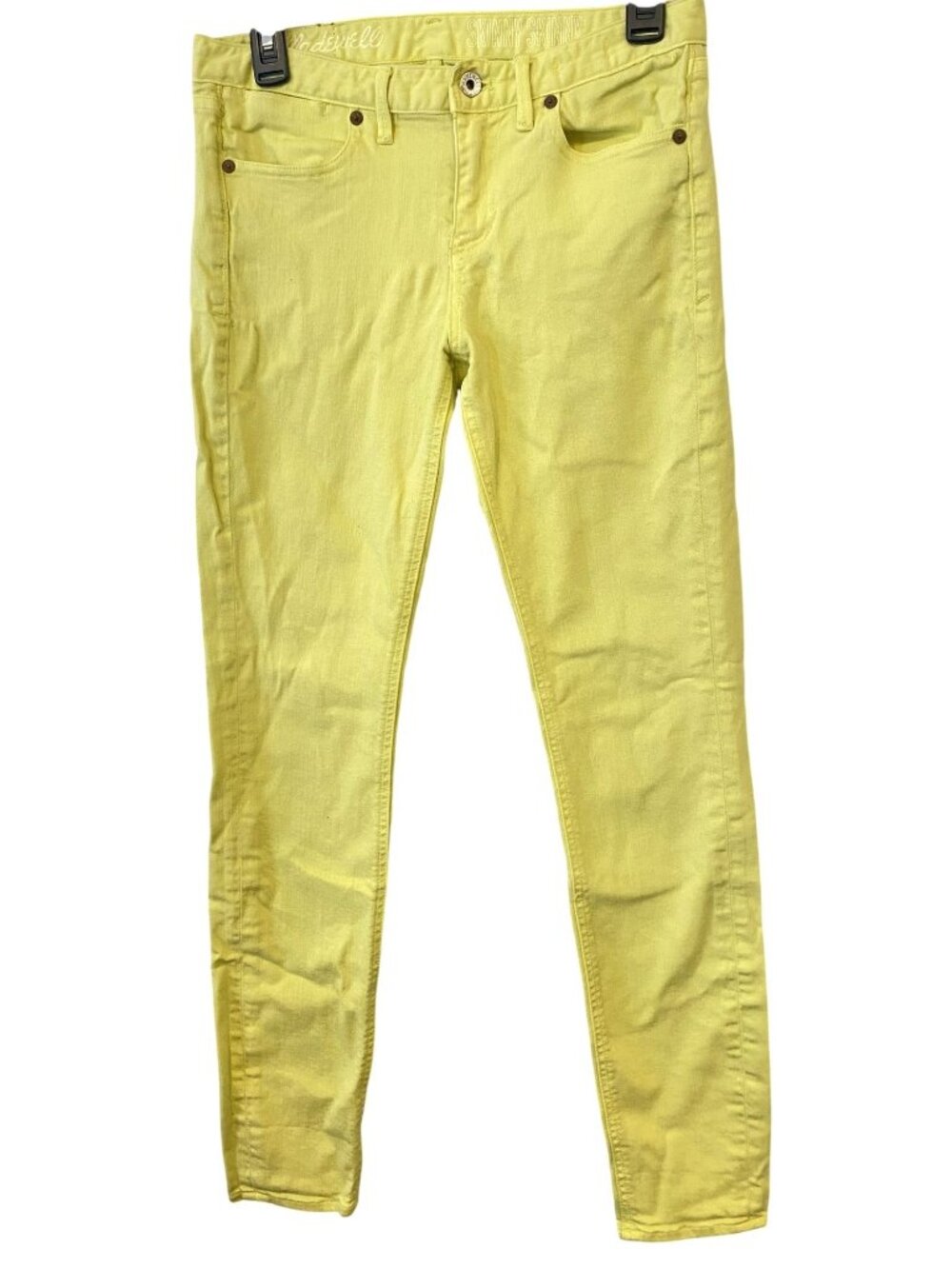 Madewell Womens 28x32 30" Yellow Skinny Jeans Denim Pants Highlighter Dopamine